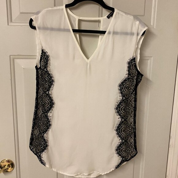 Dynamite XS White with Black Lace Top - Picture 1 of 5